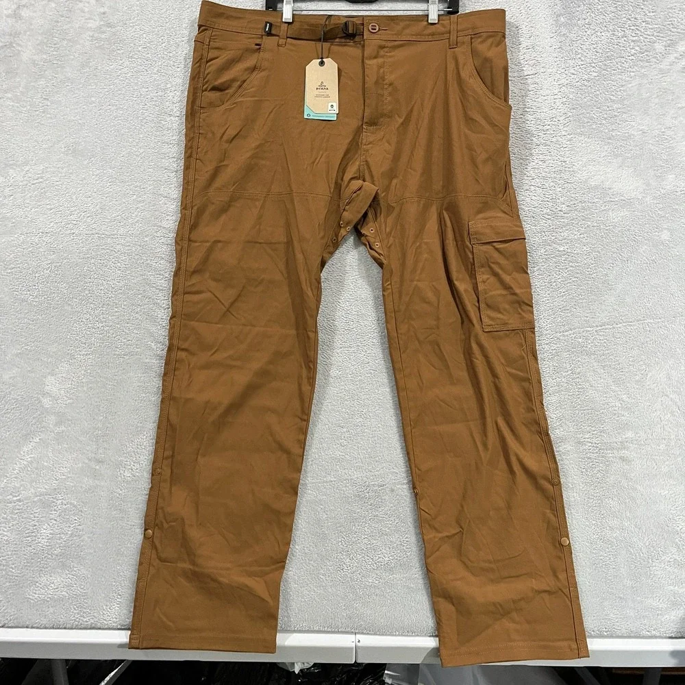 Prana Stretch Zion Slim Pant II Men 42x32 Sepia Brown Hiking Cargo Pants New NWT
